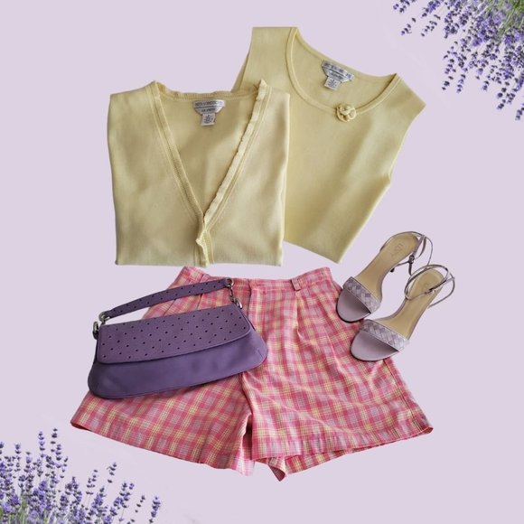 Ann Taylor Leather, Suede, & Brushed Silver Shoulder Handbag | NWOT | Lavender - Picture 11 of 14